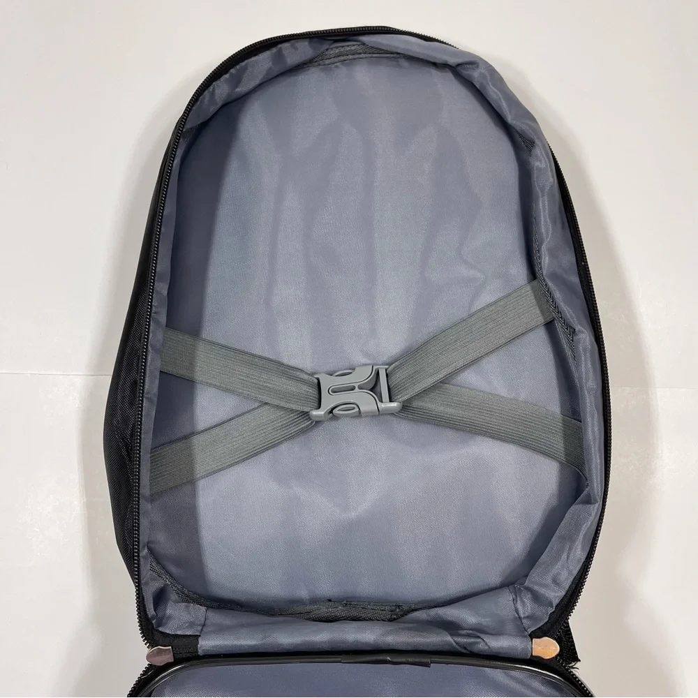 Black Penguin Hard Shell Travel Backpack